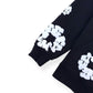 DENIM TEARS THE COTTON WREATH HOODIE BLACK / WHITE M
