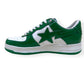 A BATHING APE BAPE STA LOW TOP SNEAKER GREEN / WHITE UK8.5