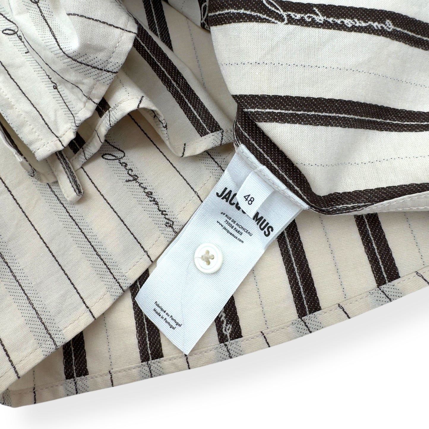 JACQUEMUS LA CHEMISE SIMON COTTON SHIRT CREAM 48 / M