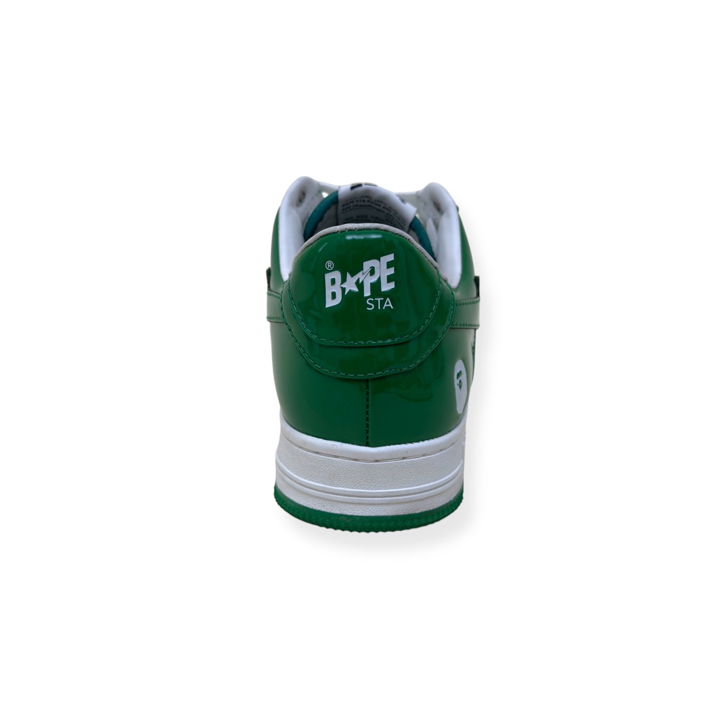 A BATHING APE BAPE STA LOW TOP SNEAKER GREEN / WHITE UK8.5