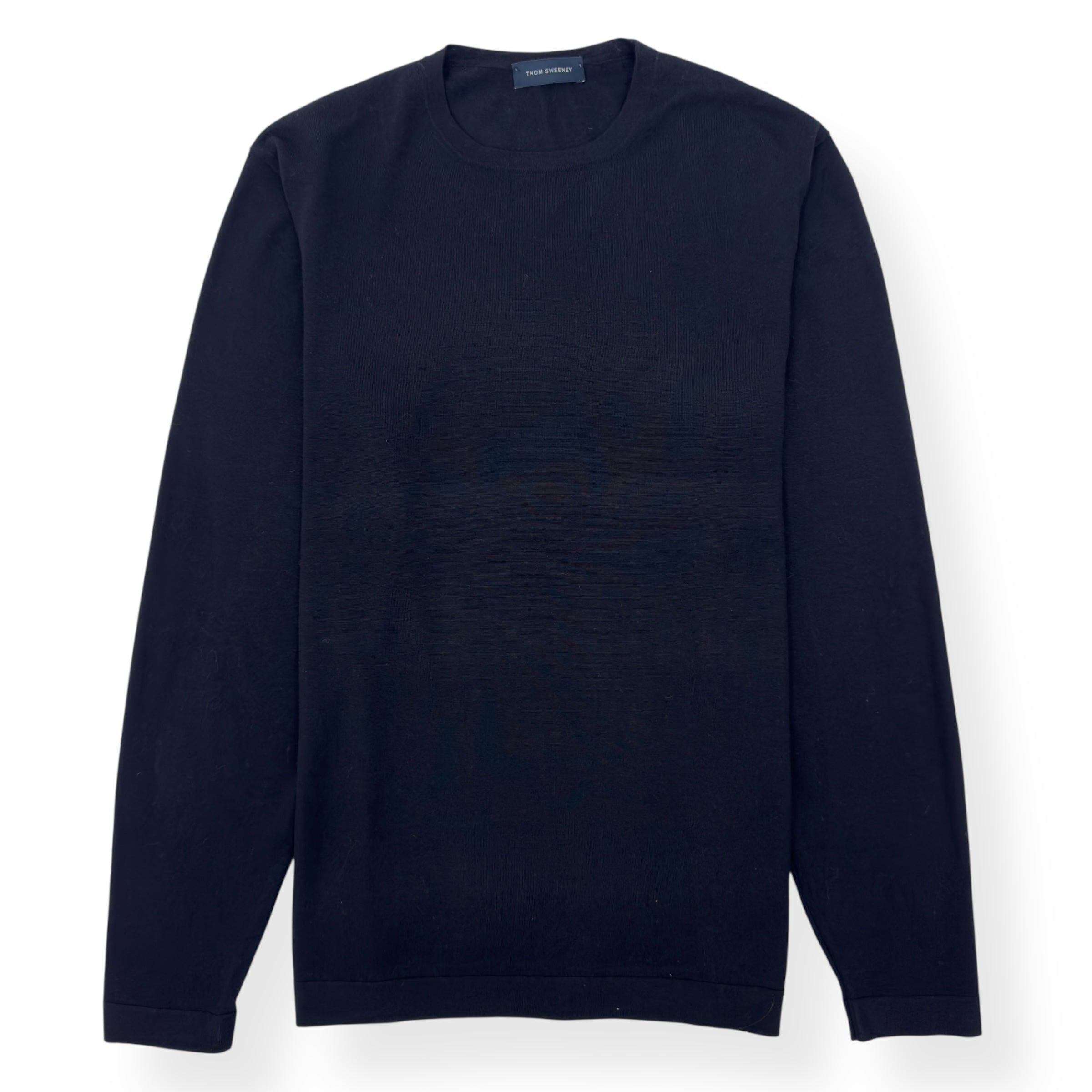 THOM SWEENEY MERINO WOOL SWEATER BLACK 52 / L