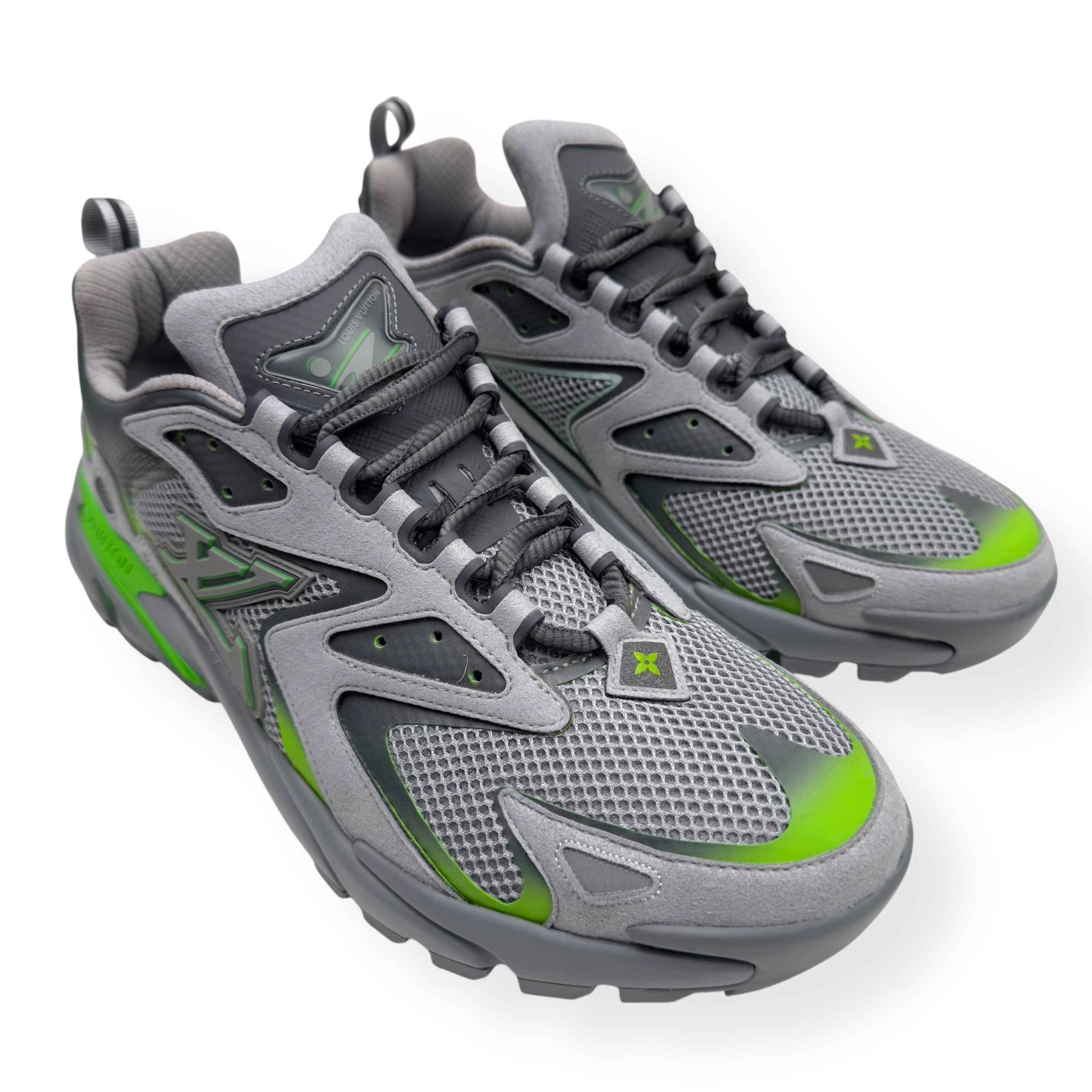 LOUIS VUITTON LV TATIC SNEAKER GREY / GREEN UK10