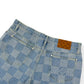 LOUIS VUITTON DAMIER 3D LIGHT DENIM SHORTS INDIGO W34”