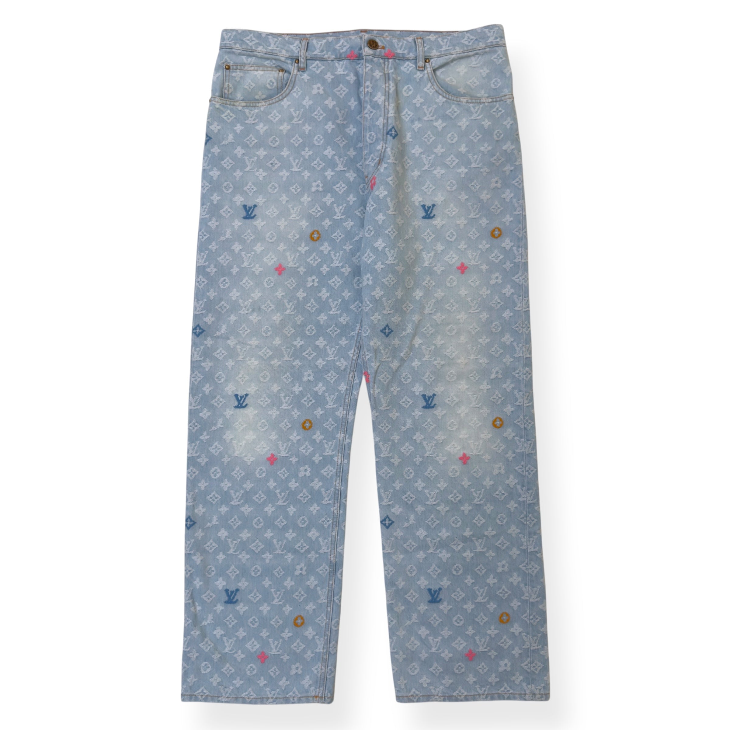 LOUIS VUITTON X TYLER THE CREATOR DENIM JEANS INDIGO W34”