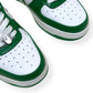 A BATHING APE BAPE STA LOW TOP SNEAKER GREEN / WHITE UK8.5