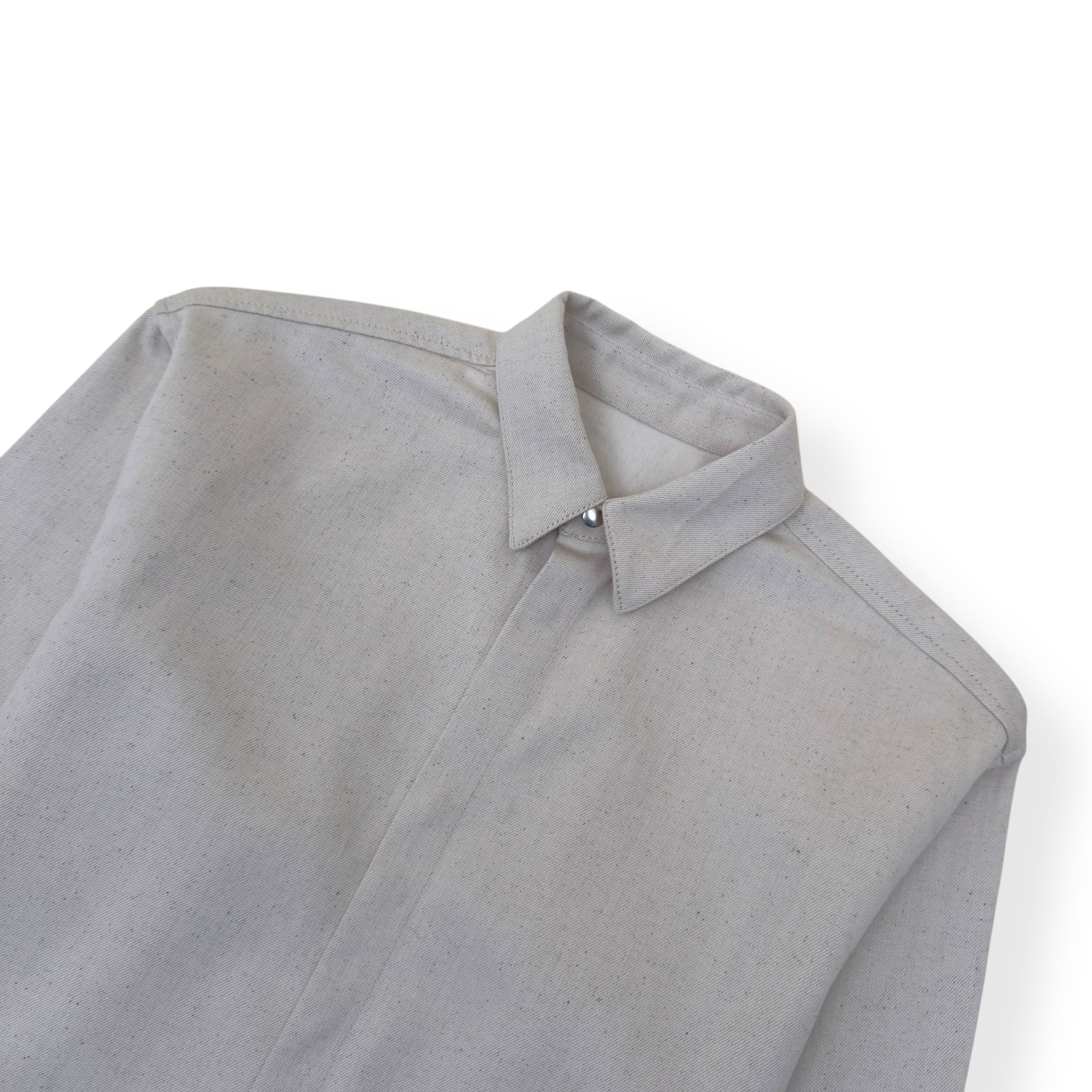 JIL SANDER LOGO-PATCH DENIM SHIRT NATURAL L