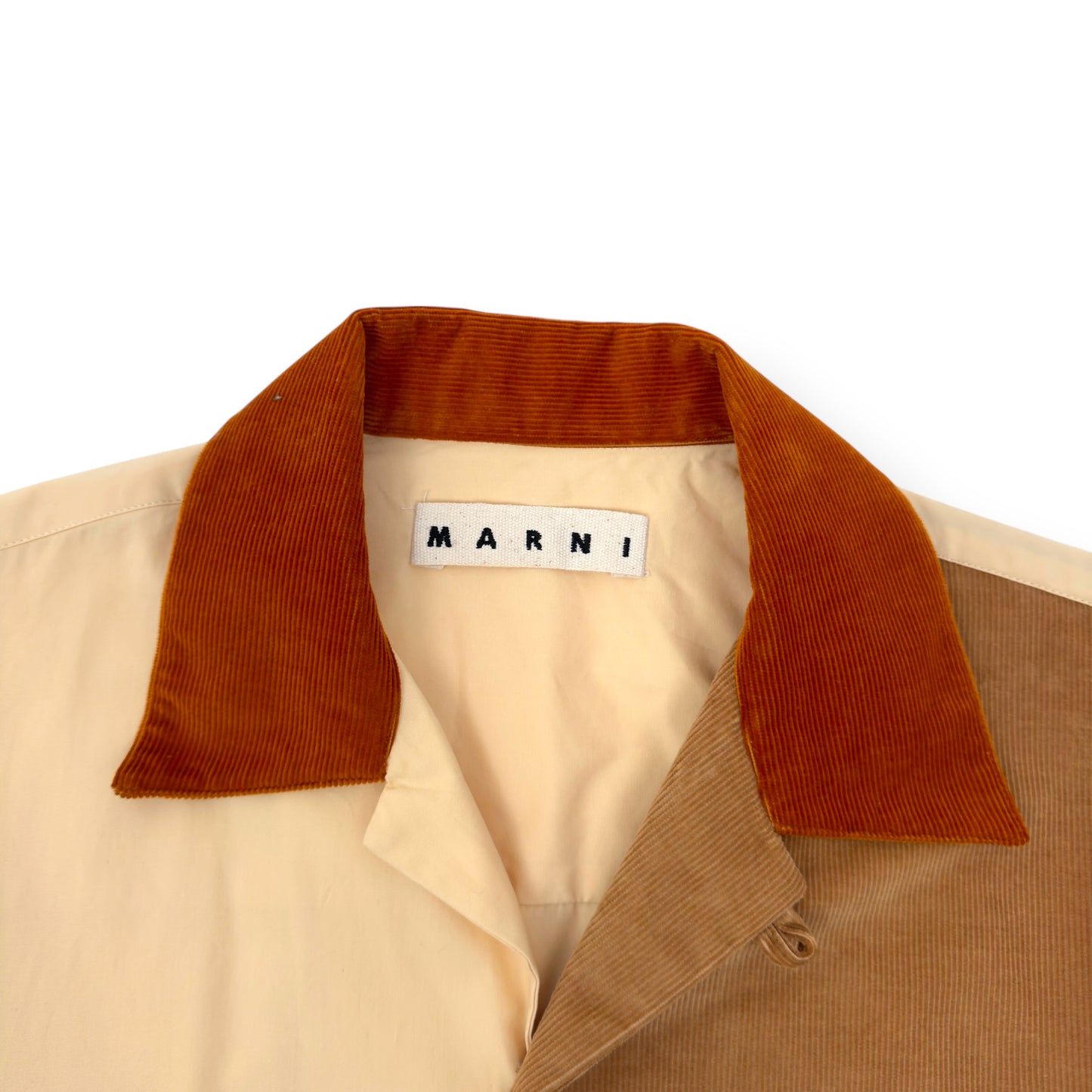 MARNI SHORT SLEEVE COTTON SHIRT SAND 48 / M