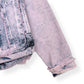 LOUIS VUITTON FRINGED MONOGRAM BOYHOOD DENIM JACKET LILAC L