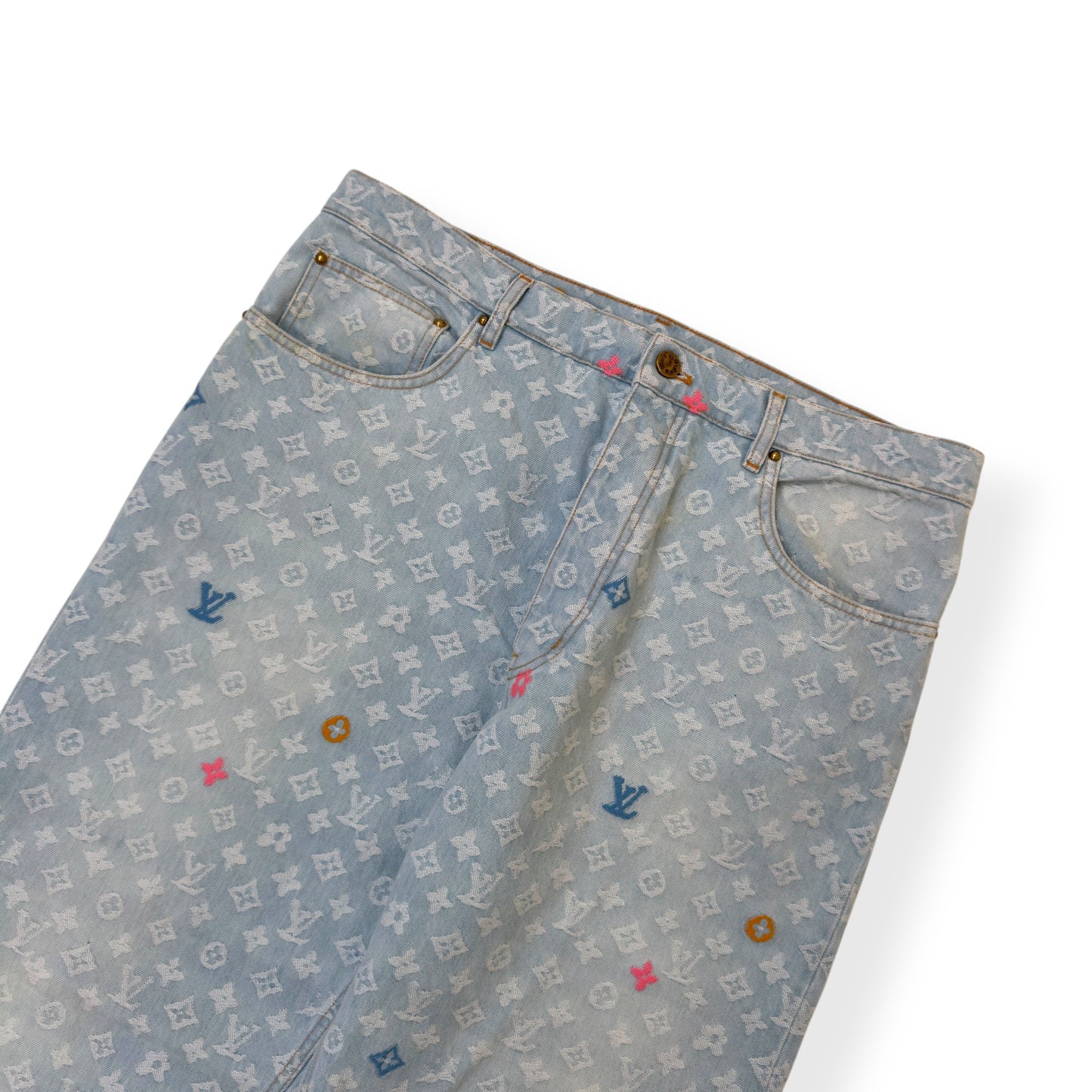 LOUIS VUITTON X TYLER THE CREATOR DENIM JEANS INDIGO W34”