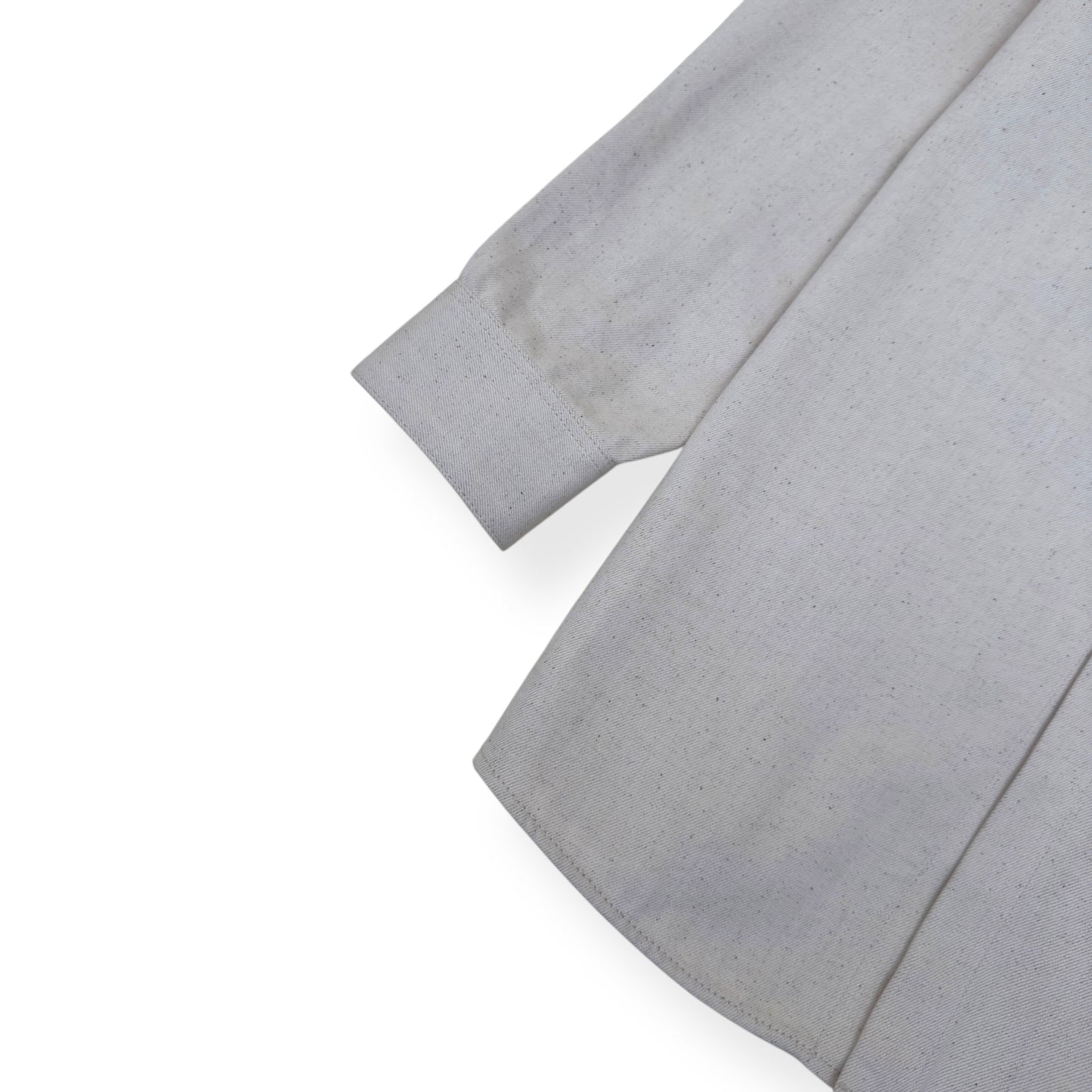 JIL SANDER LOGO-PATCH DENIM SHIRT NATURAL L