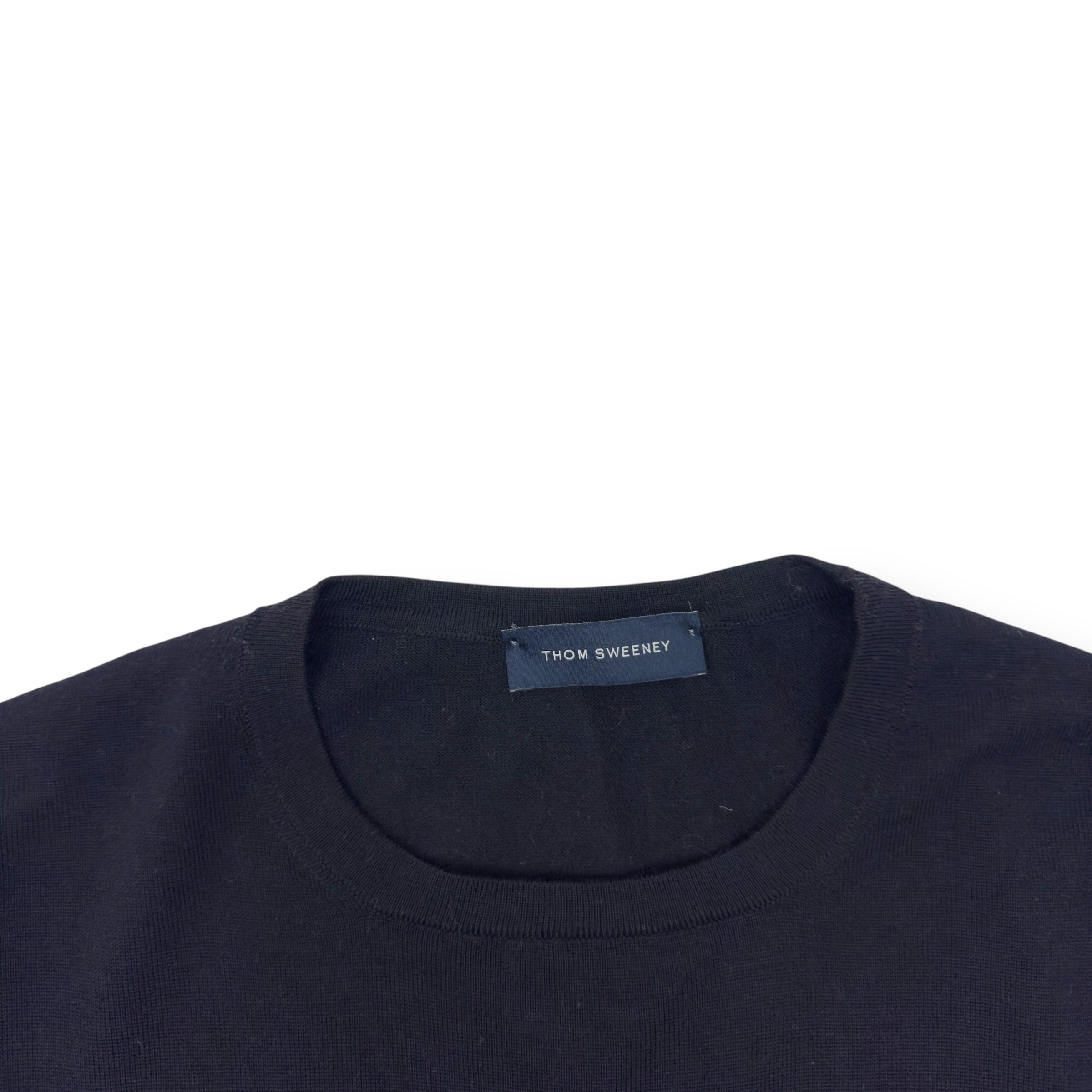 THOM SWEENEY MERINO WOOL SWEATER BLACK 52 / L