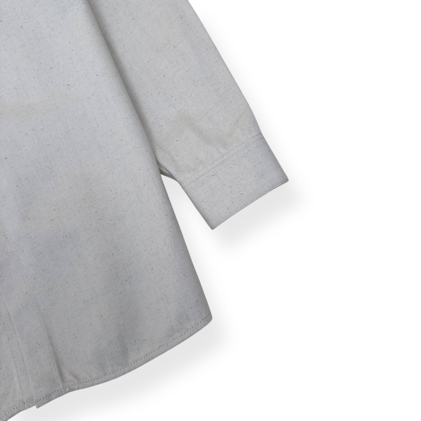 JIL SANDER LOGO-PATCH DENIM SHIRT NATURAL L