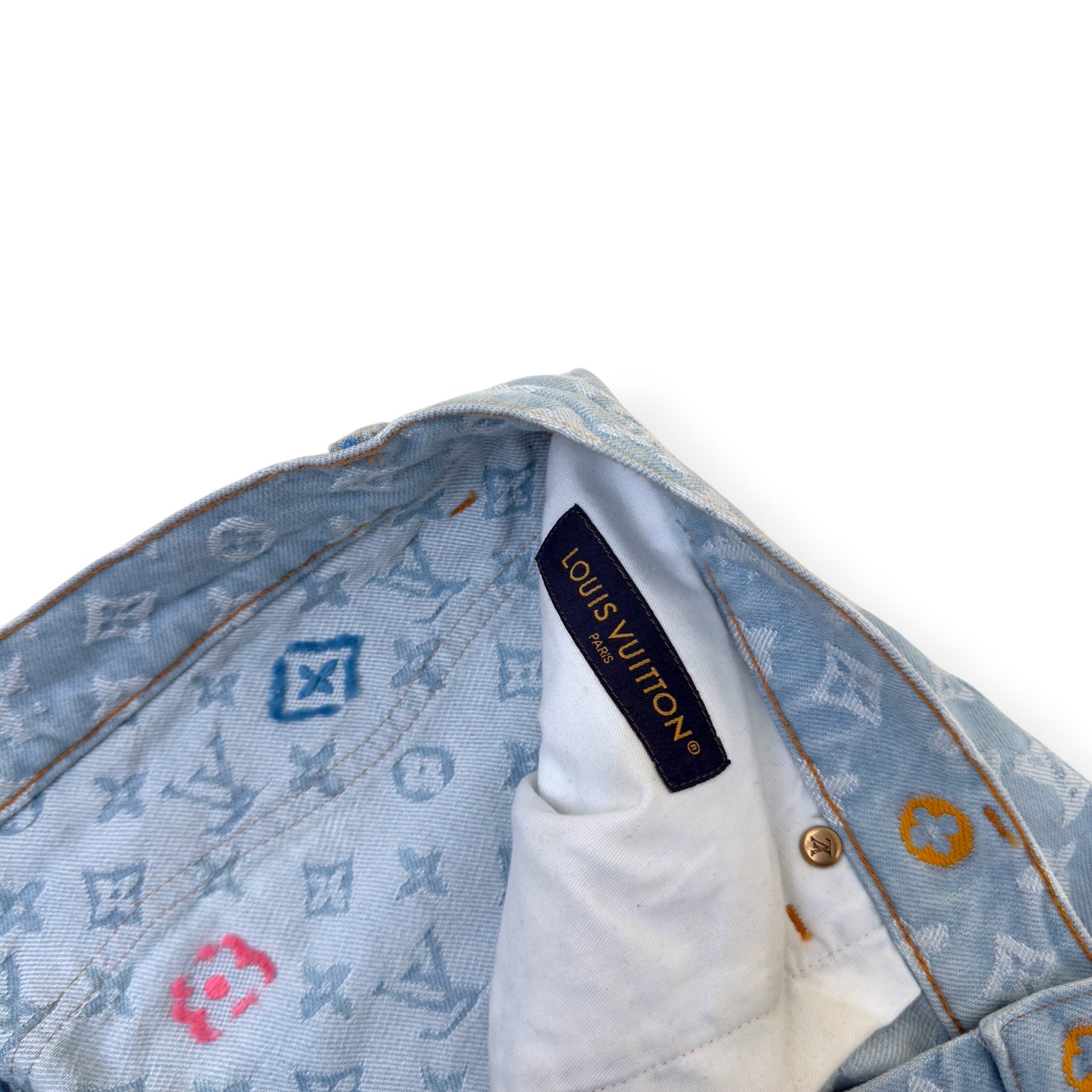 LOUIS VUITTON X TYLER THE CREATOR DENIM JEANS INDIGO W34”