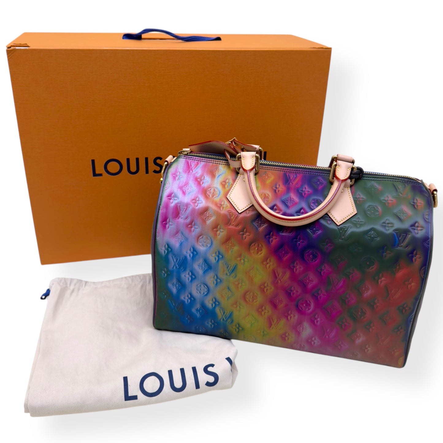 LOUIS VUITTON SPEEDY BANDOULIÈRE VINYL MONOGRAM BAG MULTICOLOURED 40