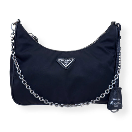 PRADA RE-EDITION 2005 RE-NYLON BAG BLACK S