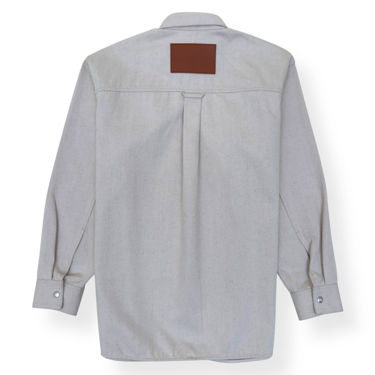 JIL SANDER LOGO-PATCH DENIM SHIRT NATURAL L