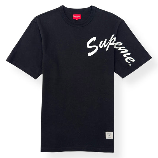 SUPREME SHOULDER ARC LOGO T-SHIRT BLACK / WHITE M