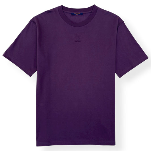 LOUIS VUITTON EMBOSSED LV T-SHIRT BURGUNDY XXL