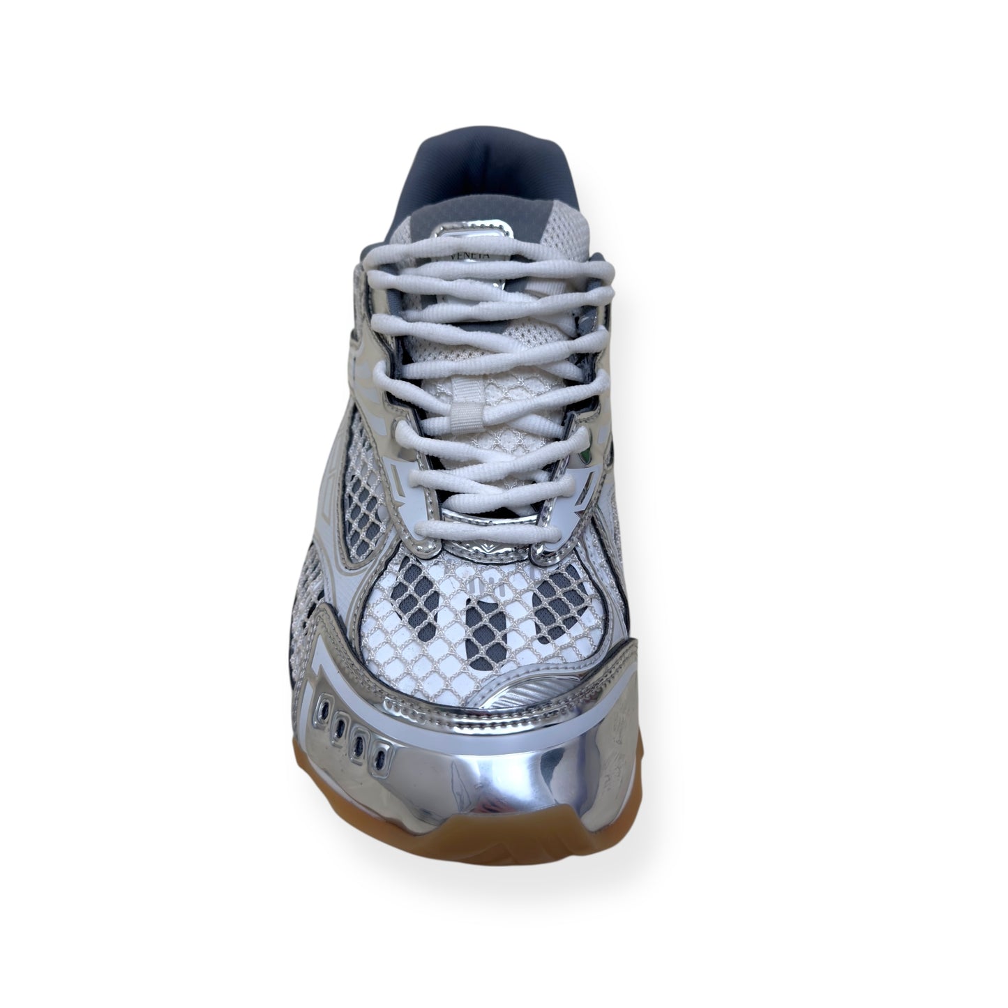 BOTTEGA VENETA TECHNICAL MESH ORBIT SNEAKER SILVER / WHITE 42 / UK8