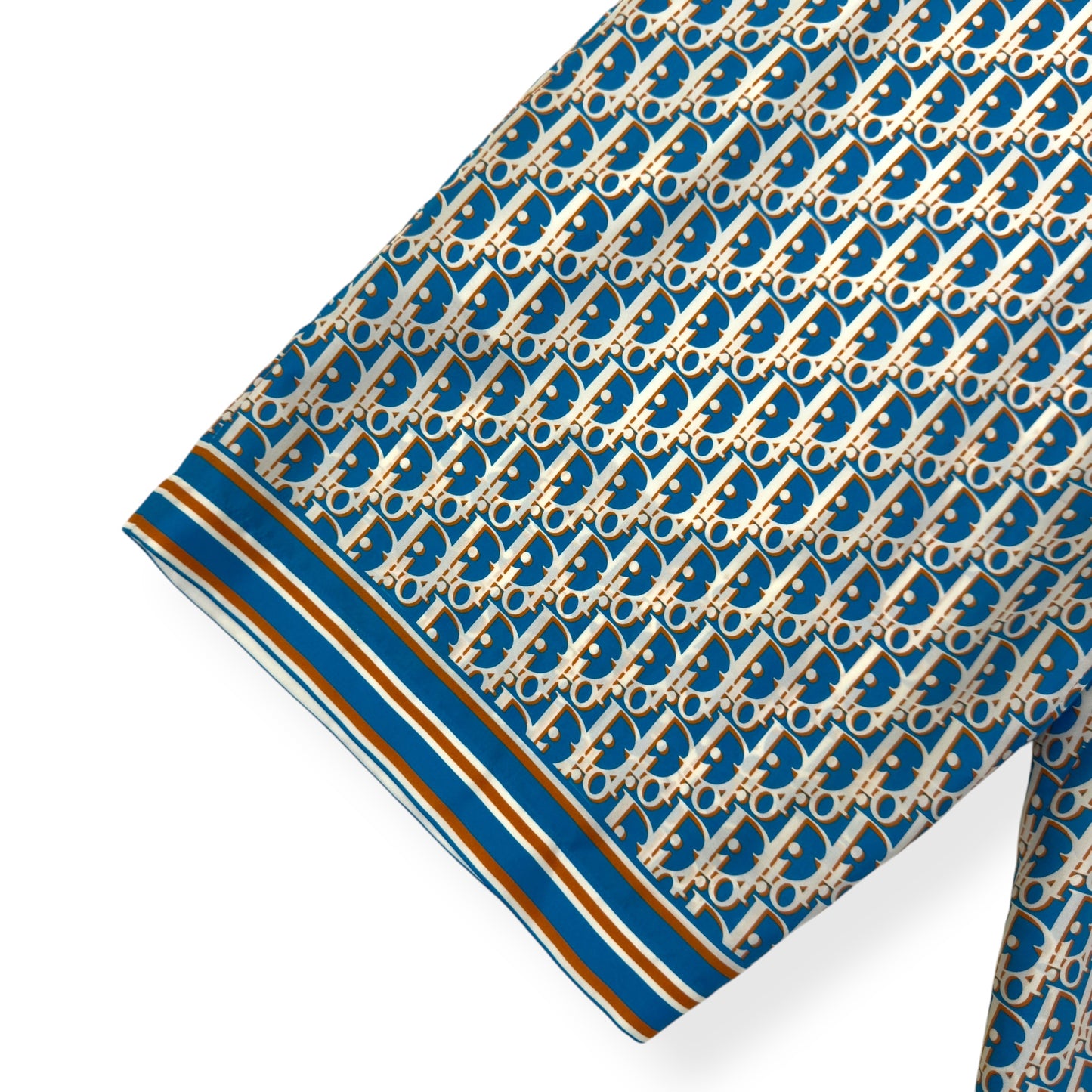 DIOR OBLIQUE SILK BERMUDA SHORTS BLUE 50 / L