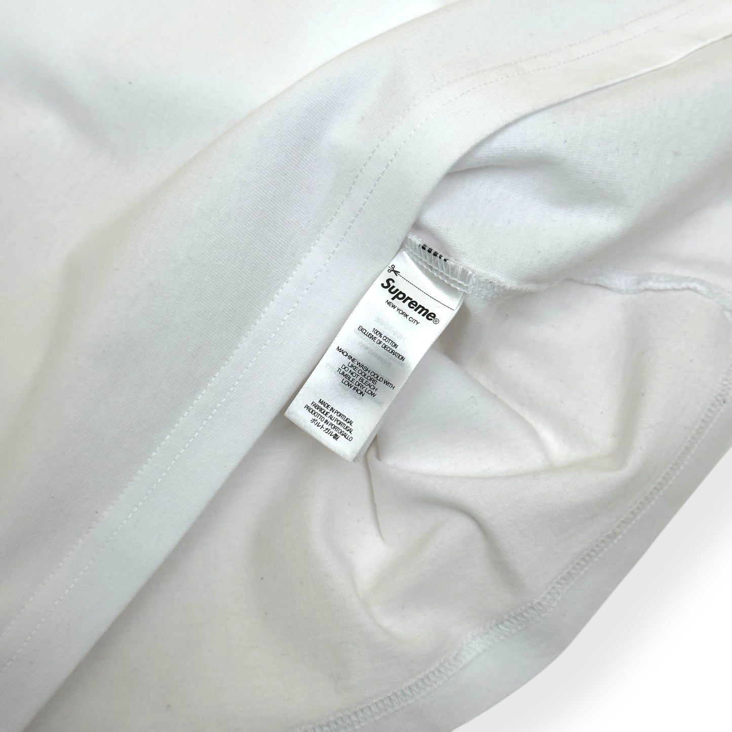 SUPREME SMALL BOX LOGO COTTON T-SHIRT WHITE / RED L