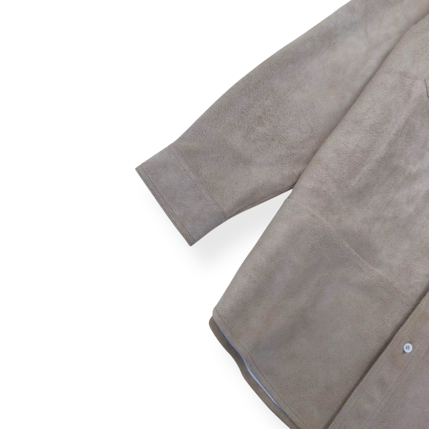 LOEWE SUEDE LAMBSKIN OVERSHIRT BEIGE 50 / L