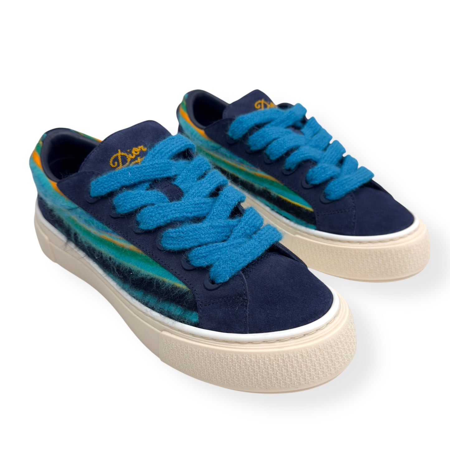 DIOR X DENIM TEARS B33 MOHAIR SNEAKER BLUE 42 / UK8