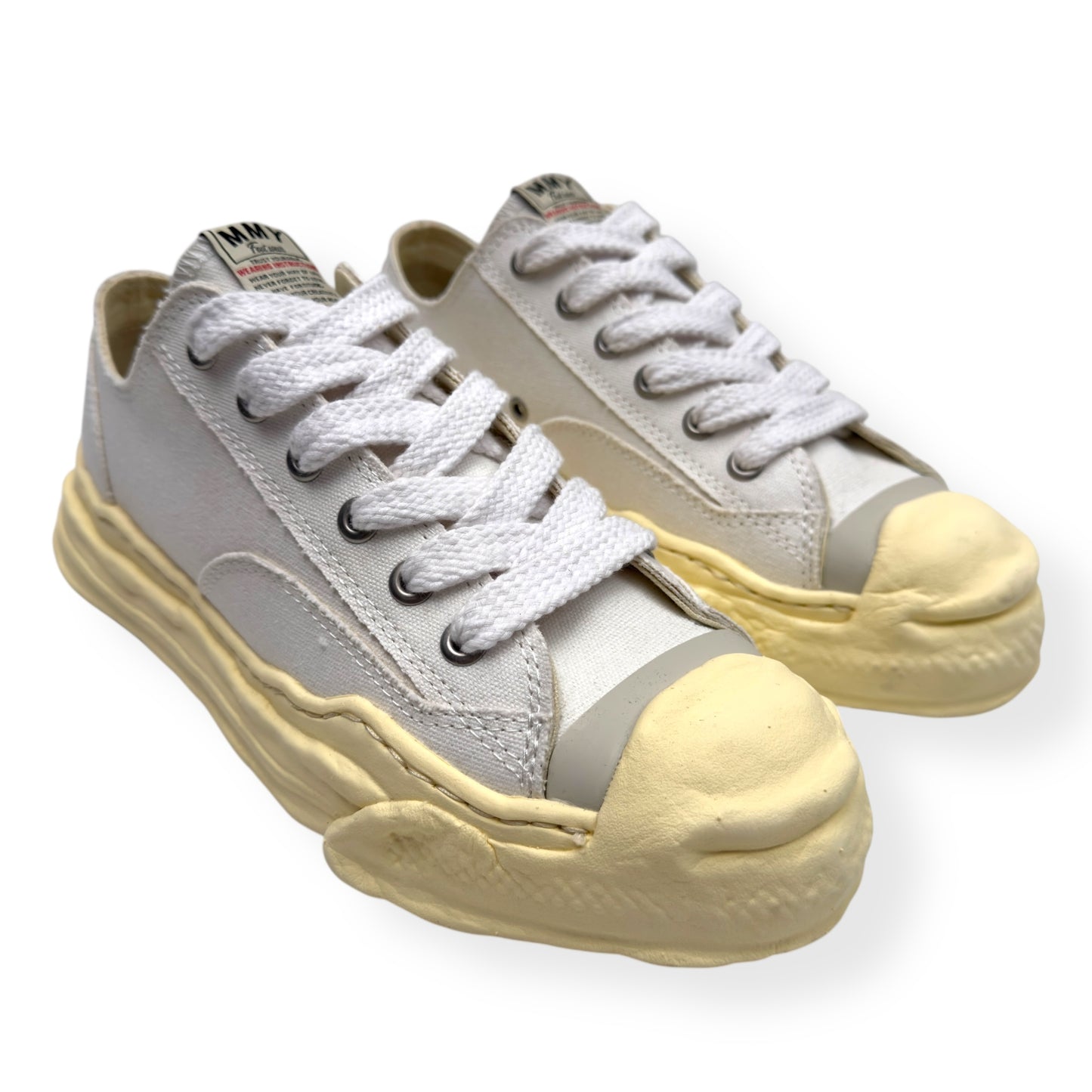 MAISON YASUHIRO MIHARA HANK VINTAGE SOLE CANVAS SNEAKER WHITE 44 / UK10