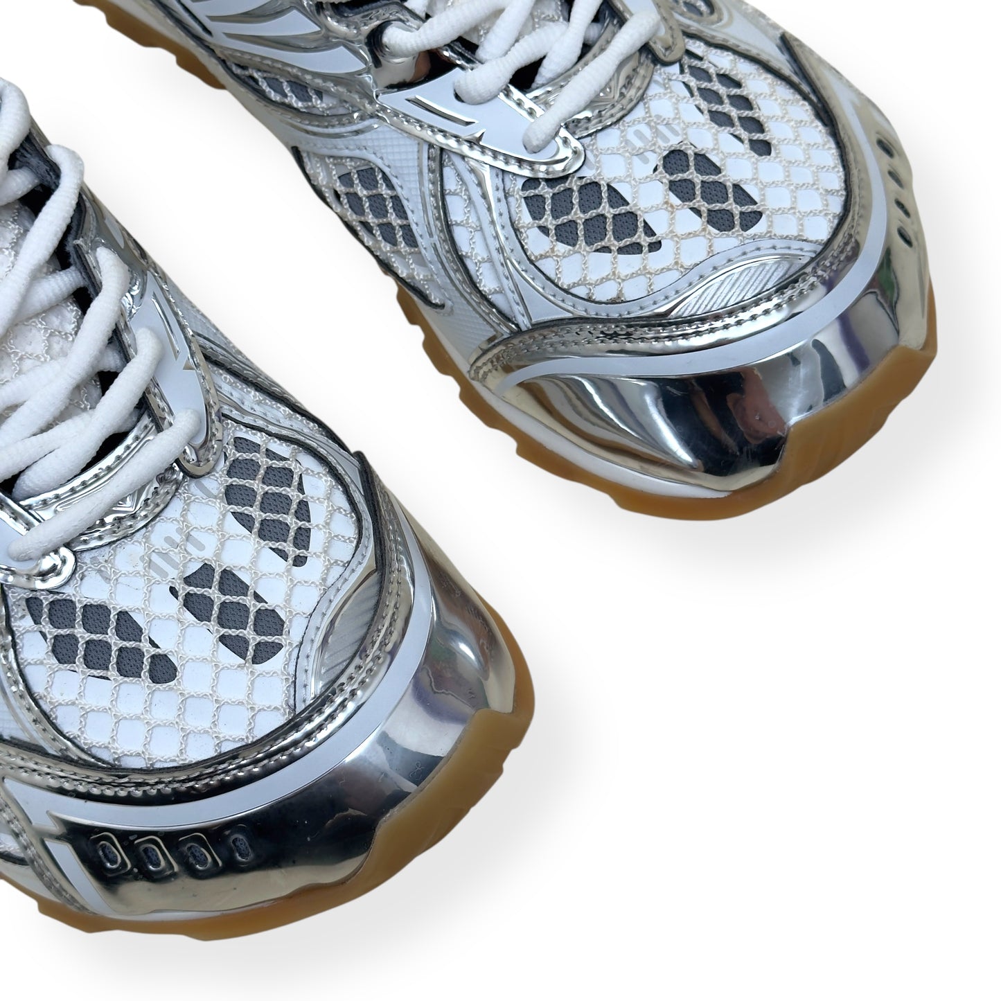 BOTTEGA VENETA TECHNICAL MESH ORBIT SNEAKER SILVER / WHITE 42 / UK8