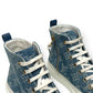 LOUIS VUITTON LV STELLAR HIGH TOP DENIM MONOGRAM SNEAKER BLUE / WHITE 37.5 / UK4.5