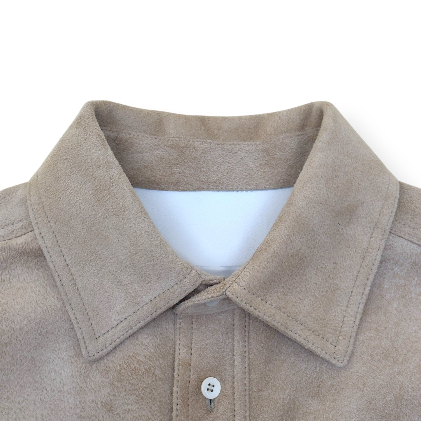 LOEWE SUEDE LAMBSKIN OVERSHIRT BEIGE 50 / L