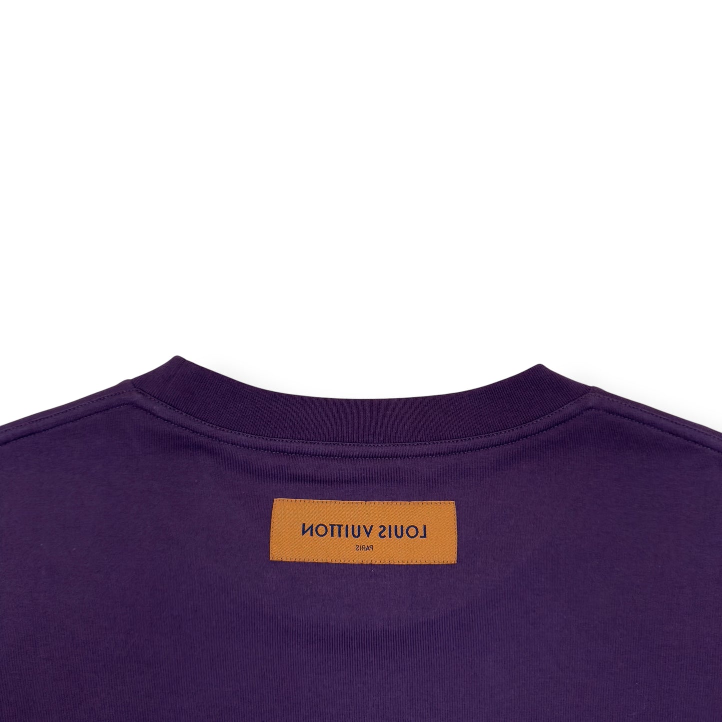 LOUIS VUITTON EMBOSSED LV T-SHIRT BURGUNDY XXL