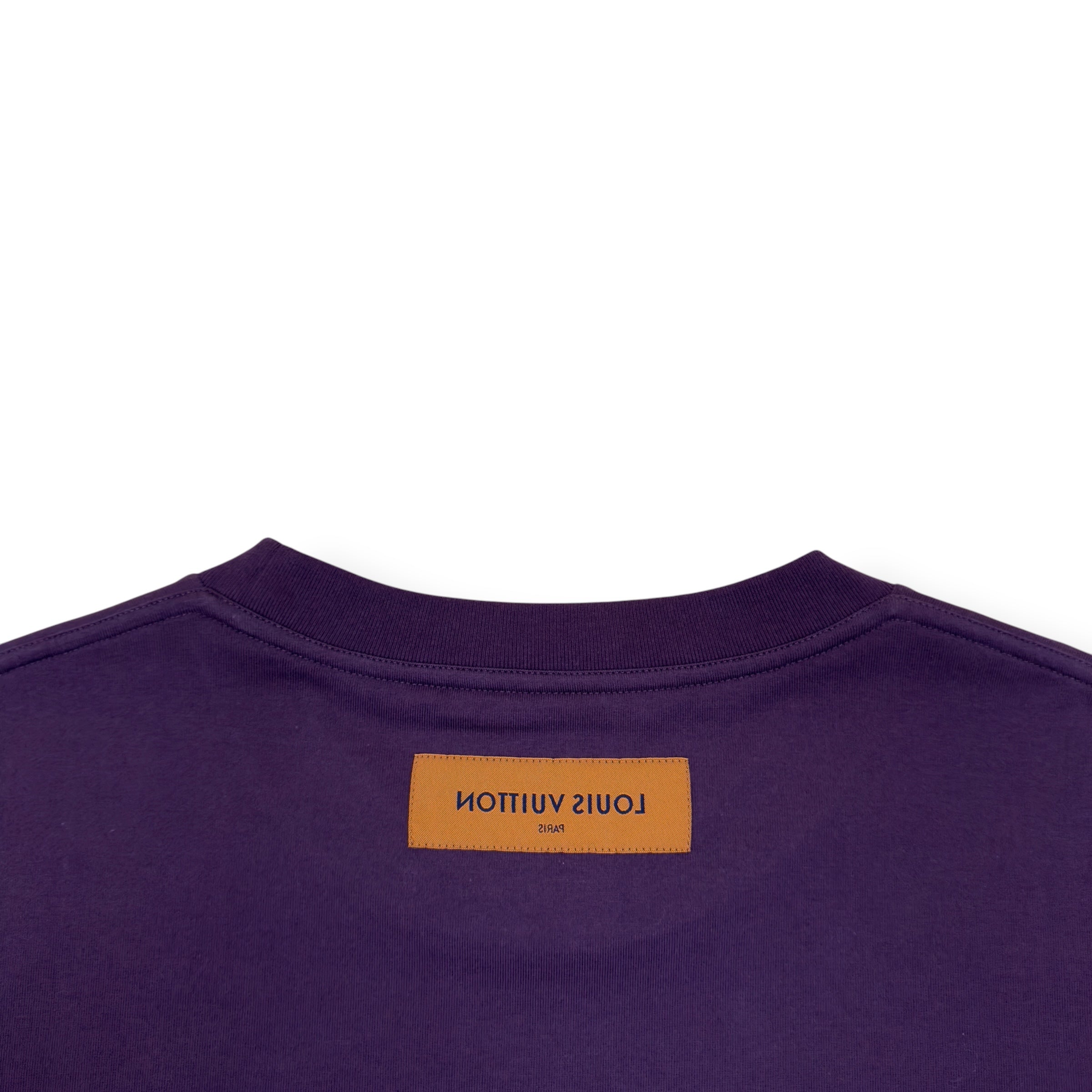 LOUIS VUITTON EMBOSSED LV T-SHIRT BURGUNDY XXL