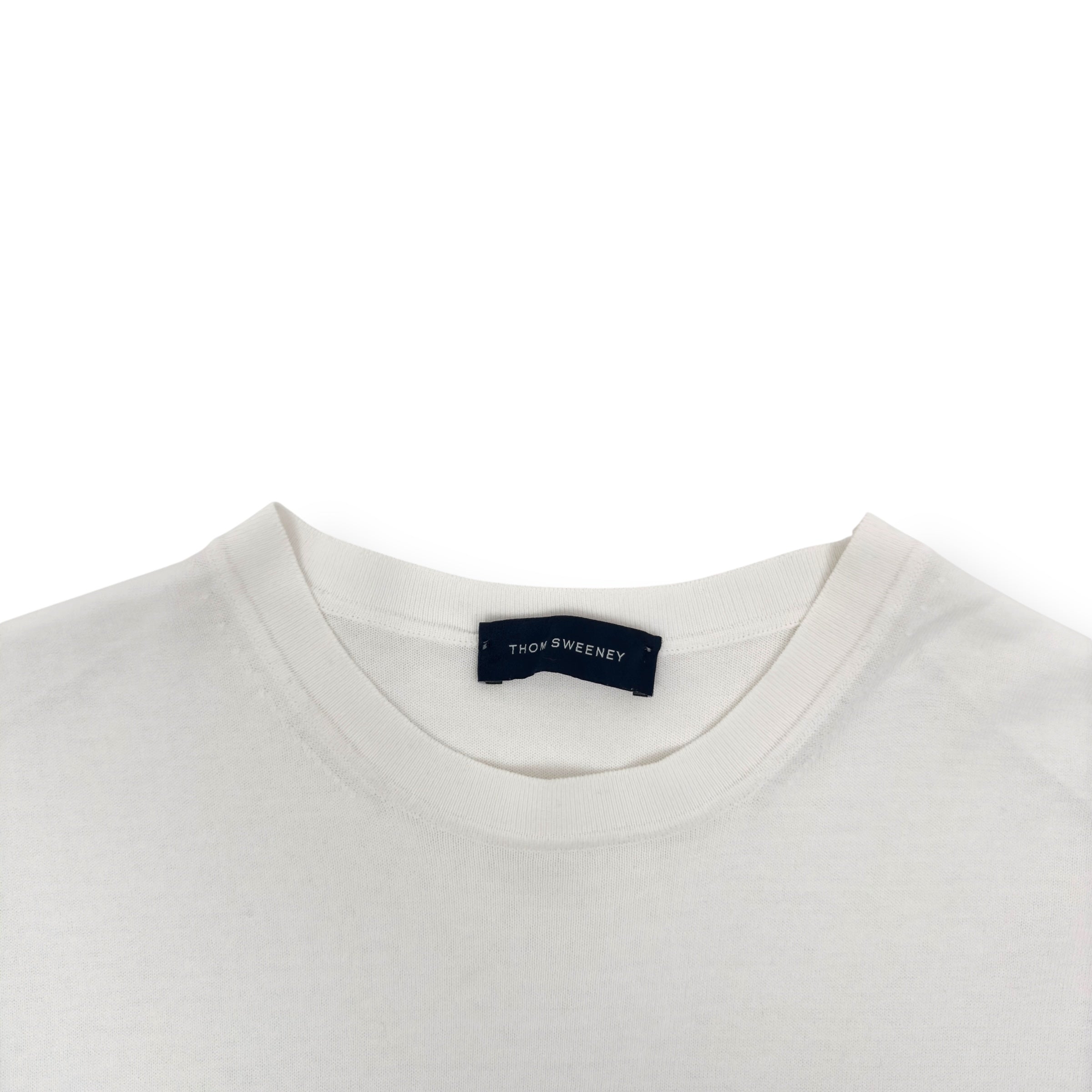 THOM SWEENEY COTTON T-SHIRT WHITE L