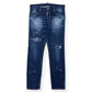 DSQUARED2 PAINT SPLATTER DISTRESSED SLIM DENIM JEANS 50 / L