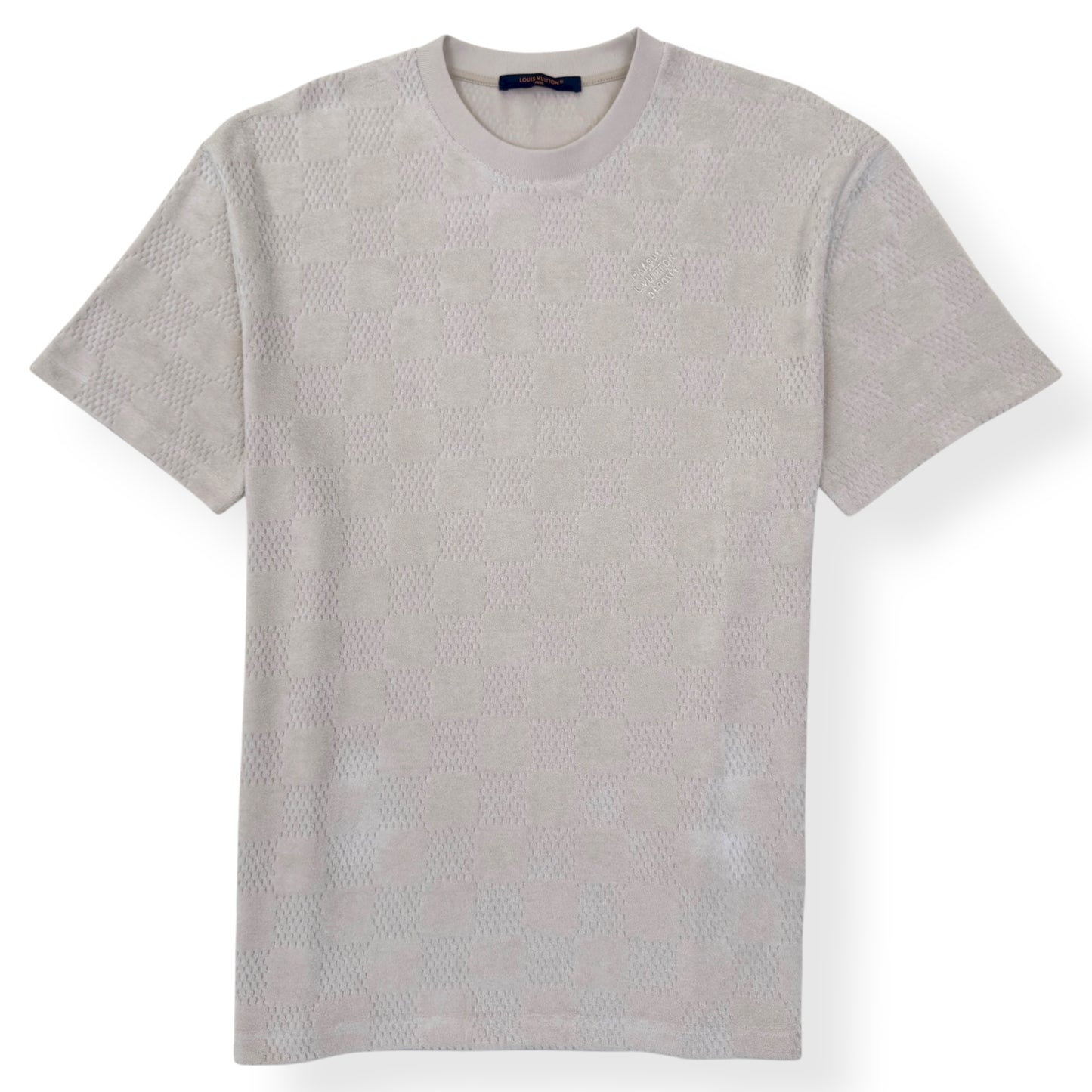 LOUIS VUITTON DAMIER FRENCH TERRY T-SHIRT LUXURY BEIGE XL