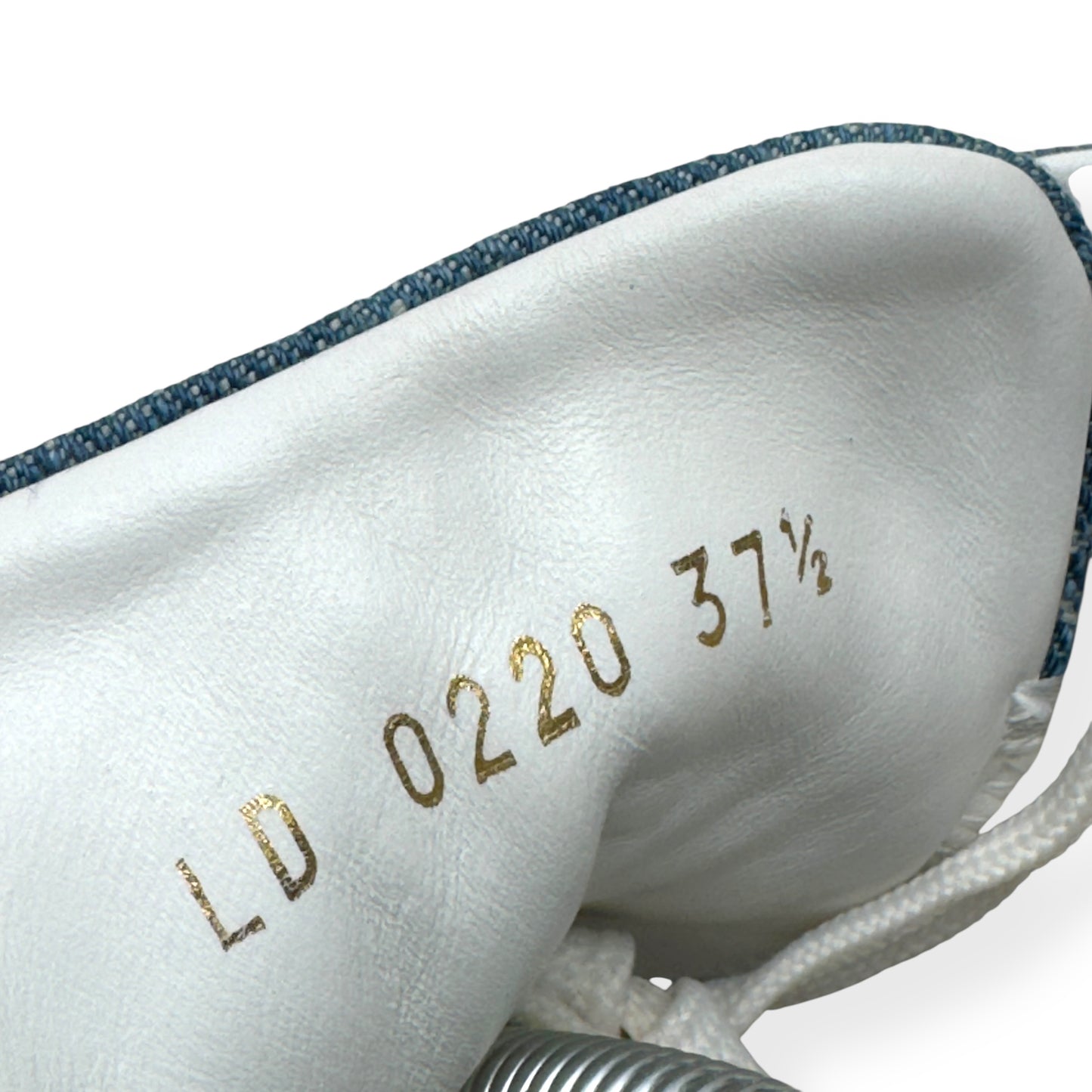 LOUIS VUITTON LV STELLAR HIGH TOP DENIM MONOGRAM SNEAKER BLUE / WHITE 37.5 / UK4.5