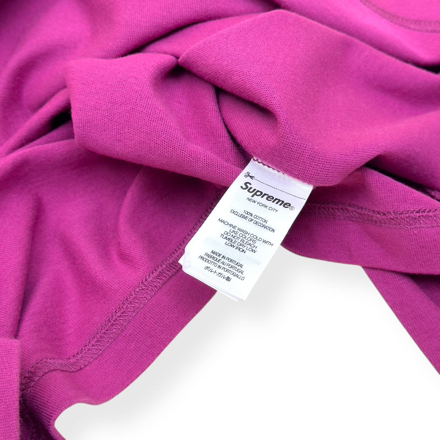 SUPREME LONG-SLEEVE SMALL BOX LOGO COTTON T-SHIRT BRIGHT PURPLE L