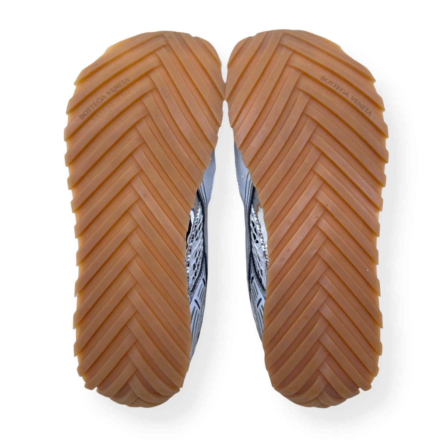 BOTTEGA VENETA TECHNICAL MESH ORBIT SNEAKER SILVER / WHITE 42 / UK8