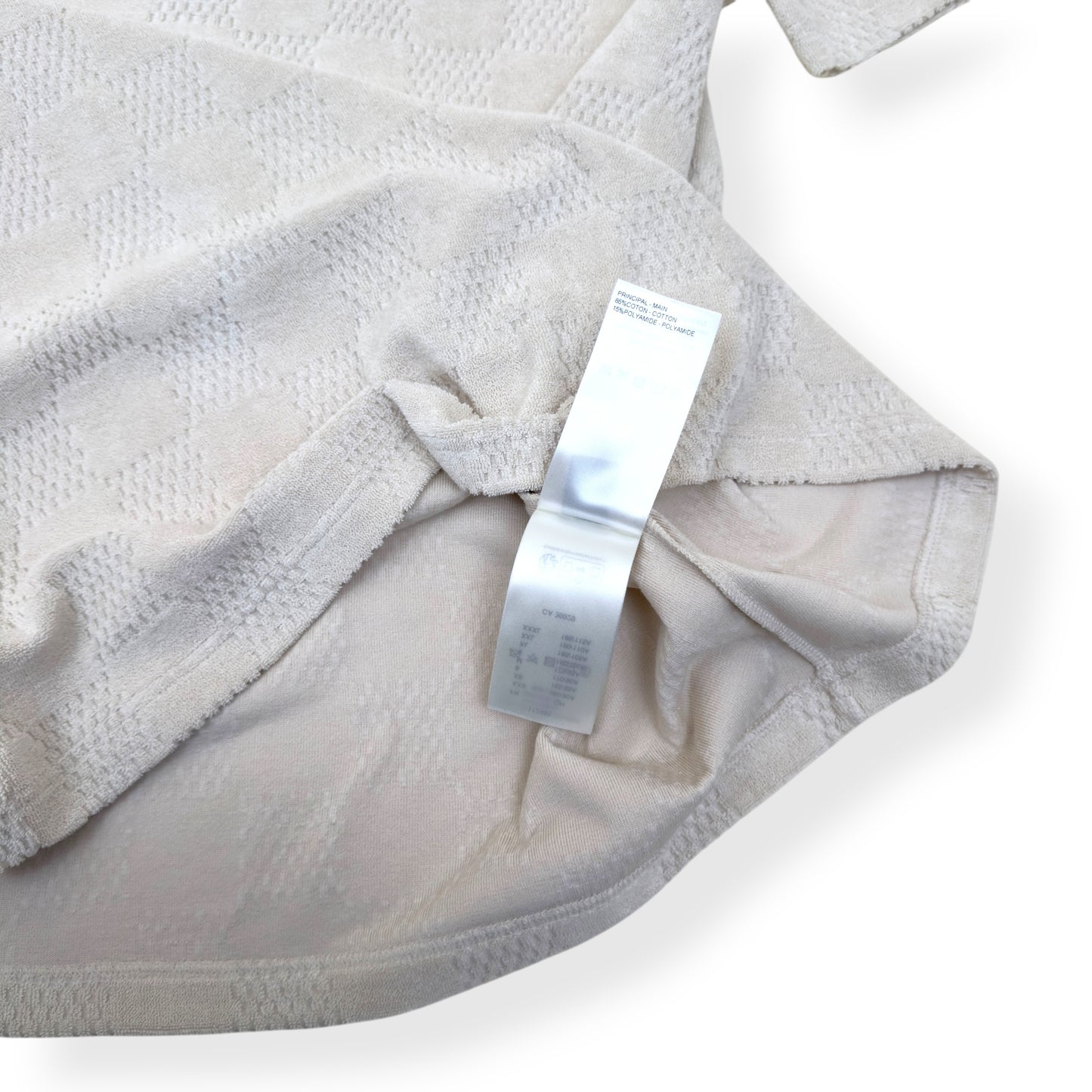 LOUIS VUITTON DAMIER FRENCH TERRY T-SHIRT LUXURY BEIGE XL