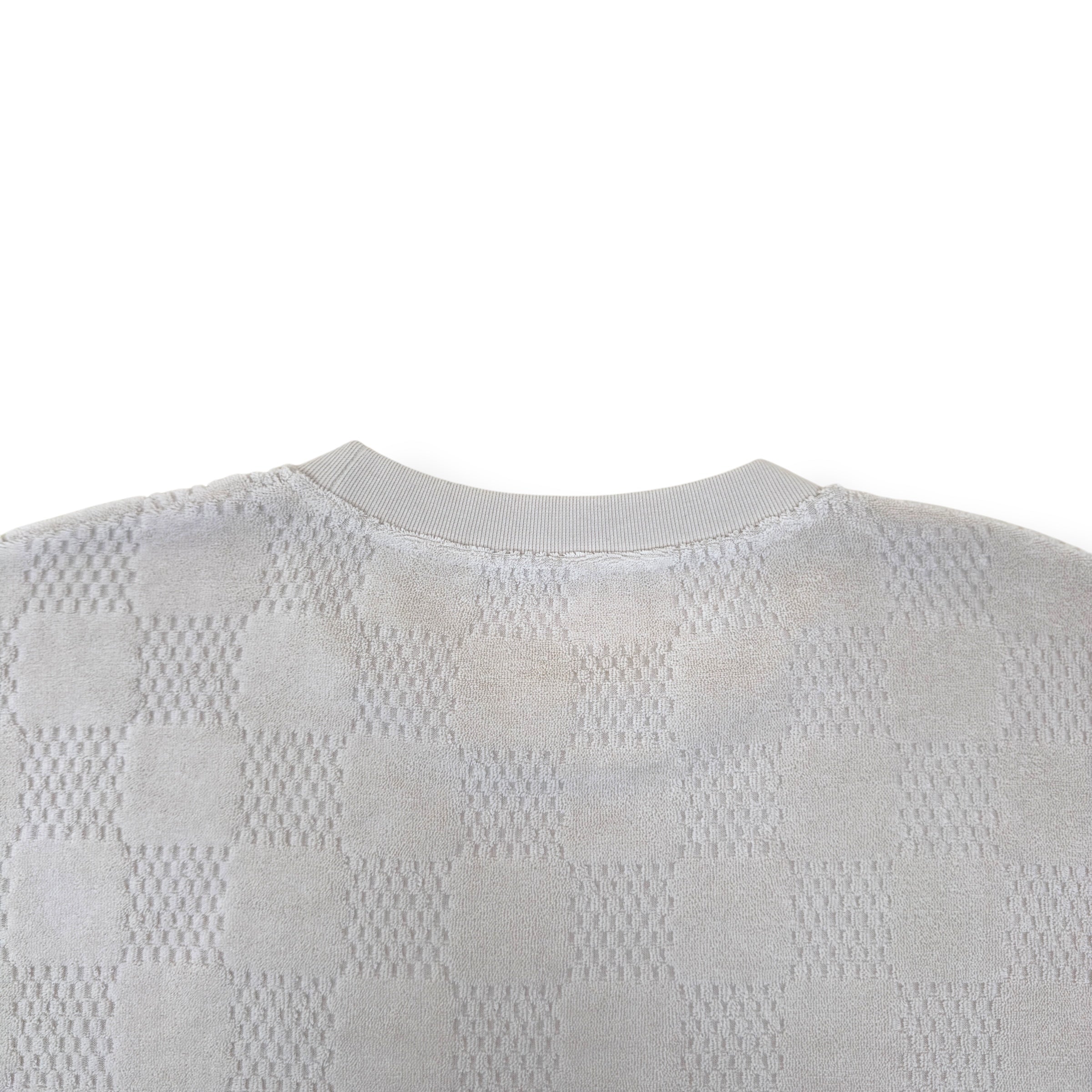 LOUIS VUITTON DAMIER FRENCH TERRY T-SHIRT LUXURY BEIGE XL