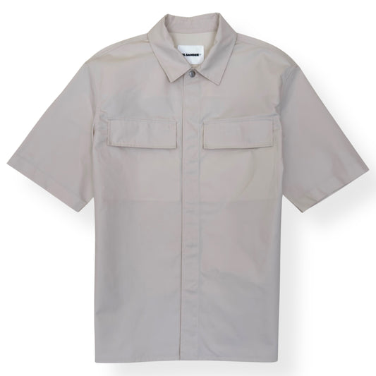 JIL SANDER SS25 FLAP POCKET SHIRT CREAM 50 / L