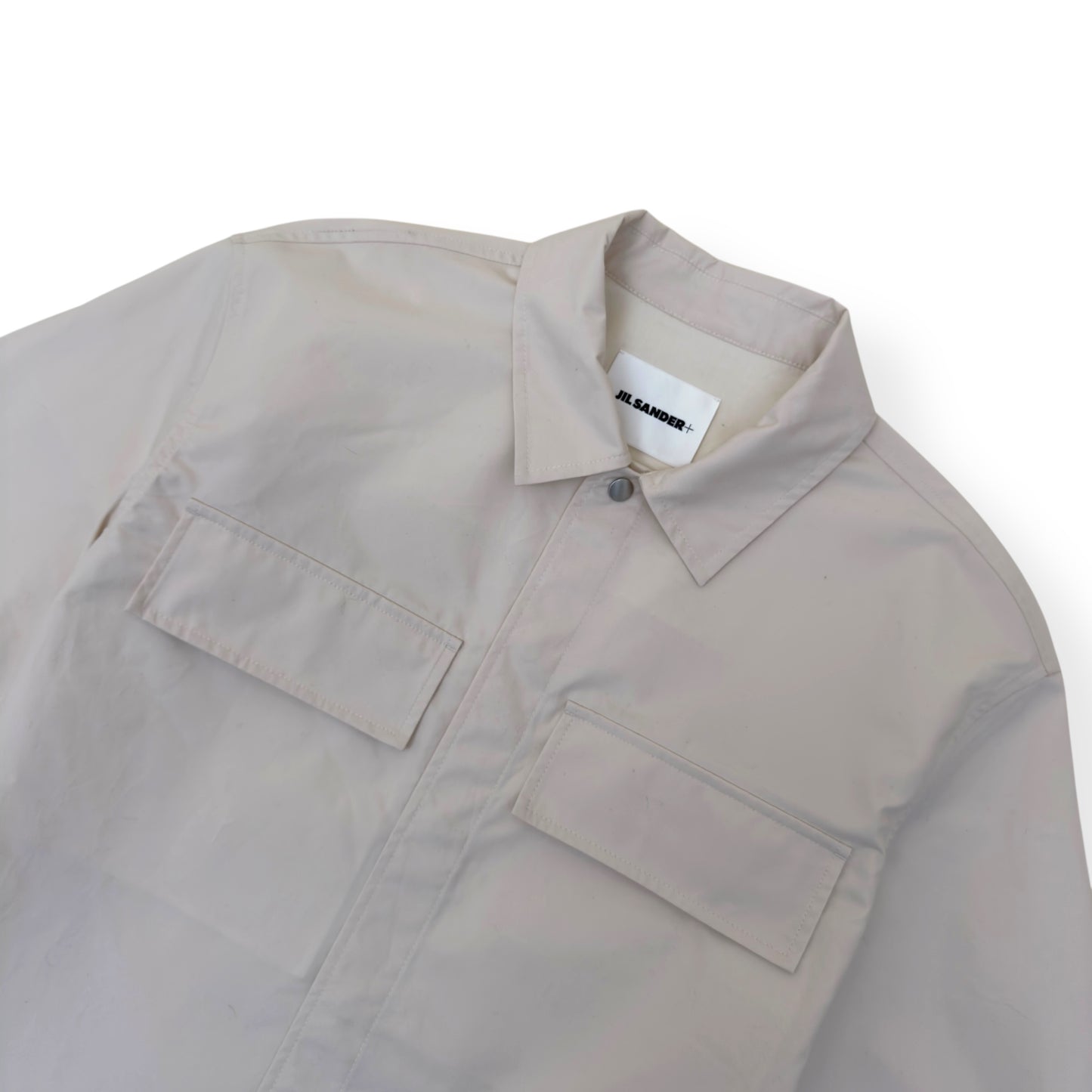 JIL SANDER SS25 FLAP POCKET SHIRT CREAM 50 / L
