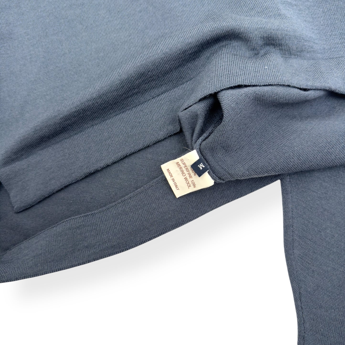 THOM SWEENEY MERINO WOOL SWEATER SLATE BLUE M