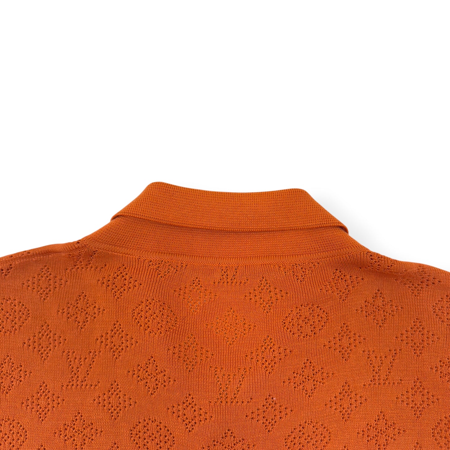 LOUIS VUITTON MONOGRAM POINTELLE COTTON SHIRT LUXURY ORANGE XL
