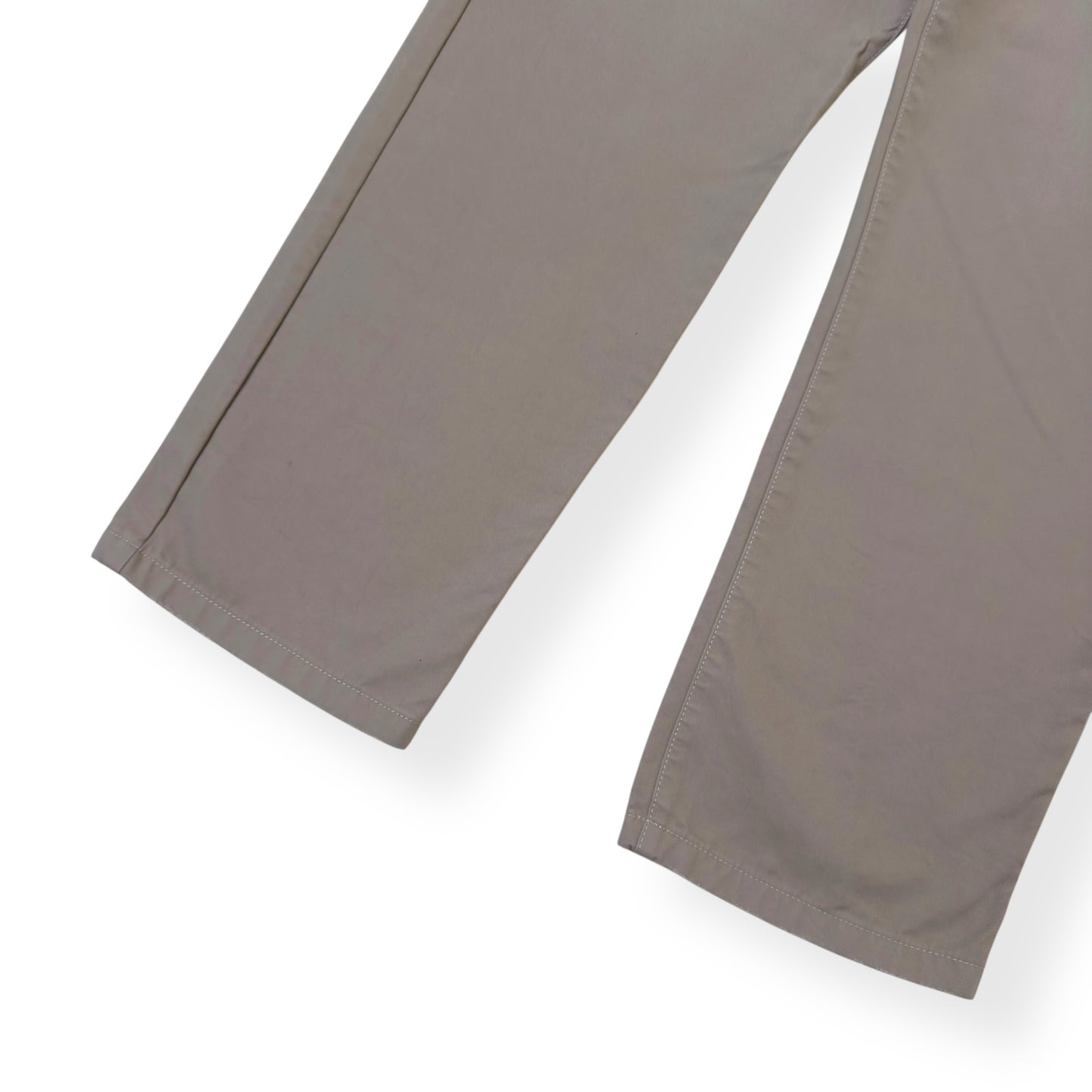 PALM ANGELS SEASONAL LOGO CHINO TROUSERS BEIGE / BLACK L