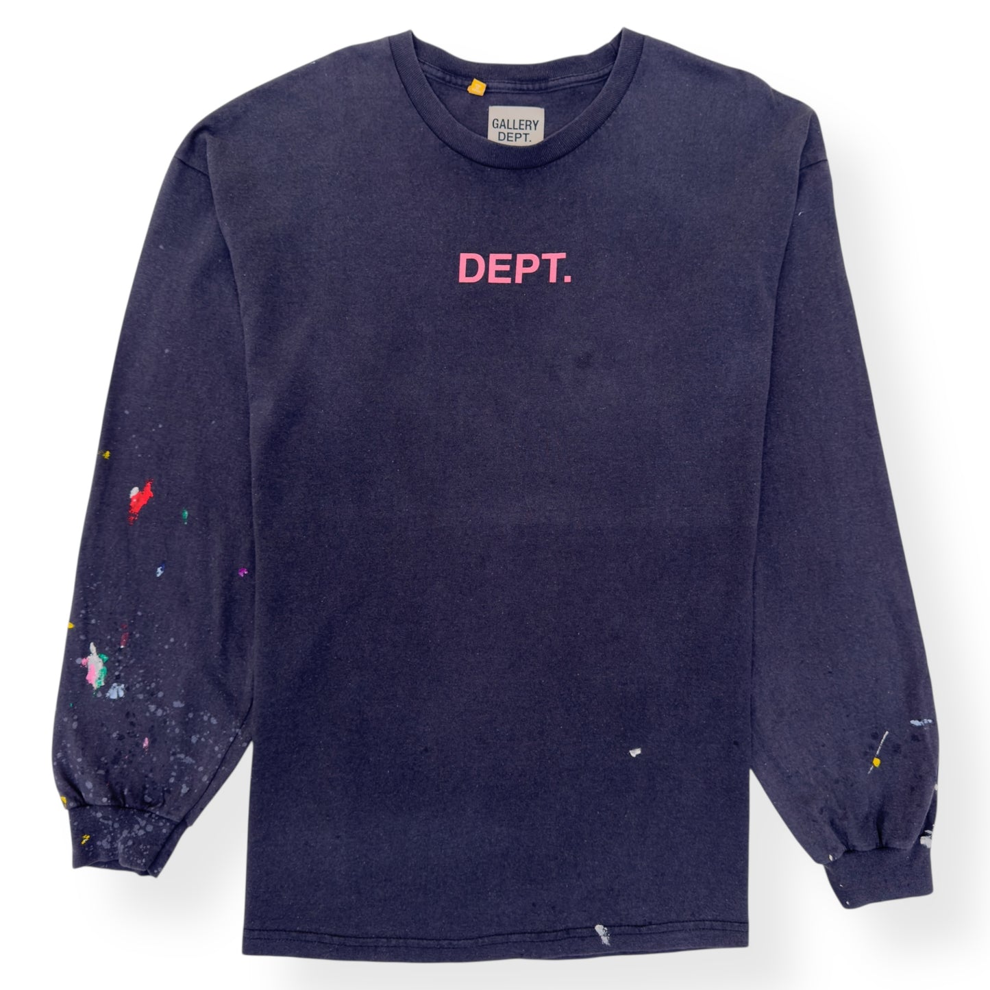GALLERY DEPT. PAINT SPLATTER LONG SLEEVE T-SHIRT GREY XL