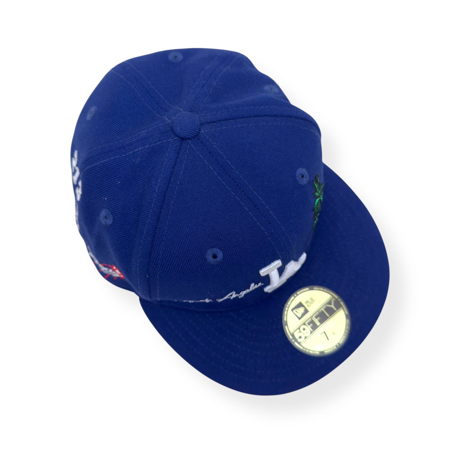 NEW ERA LOS ANGELES DODGERS PATCH 59FIFTY HAT BLUE / WHITE 7 1/4