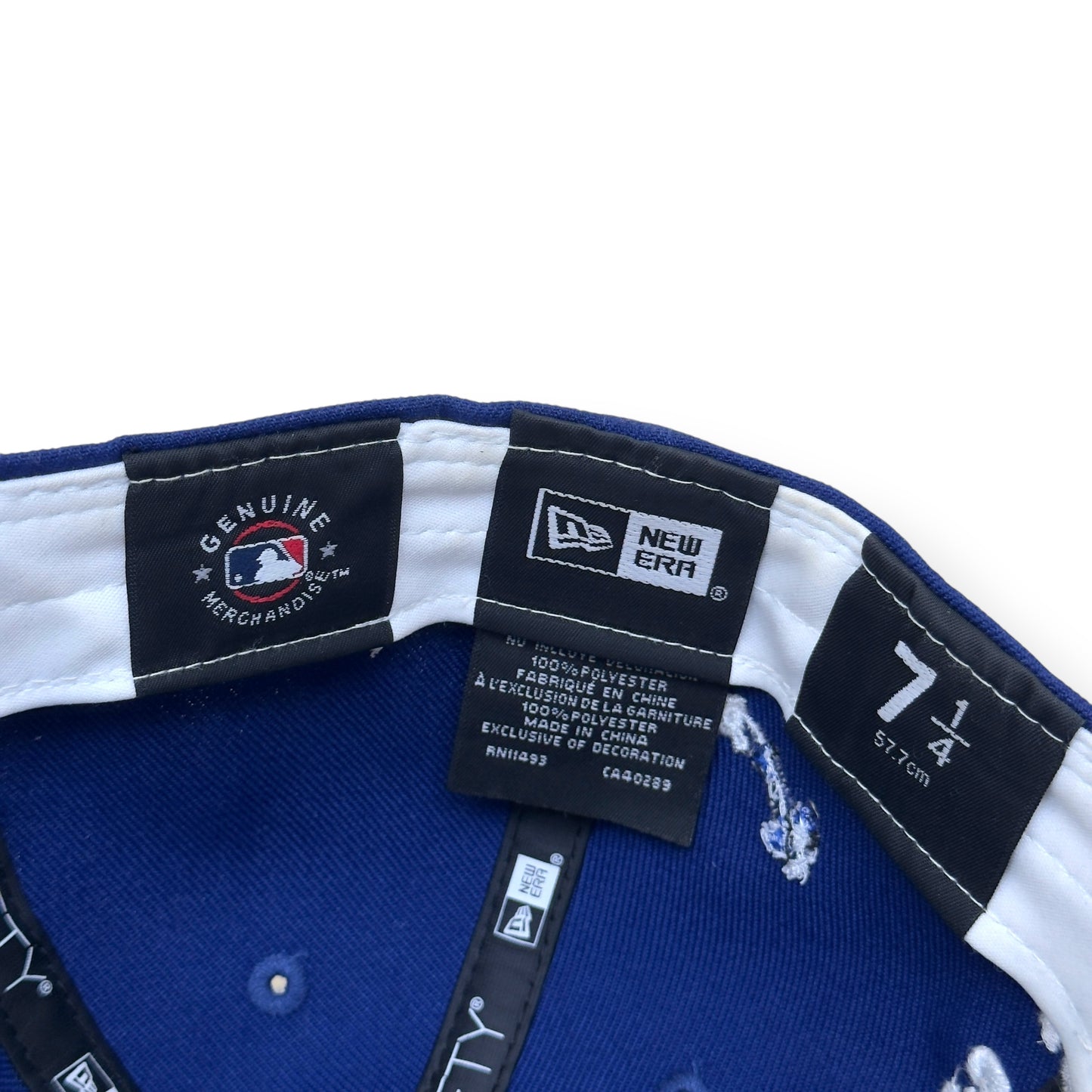 NEW ERA LOS ANGELES DODGERS PATCH 59FIFTY HAT BLUE / WHITE 7 1/4