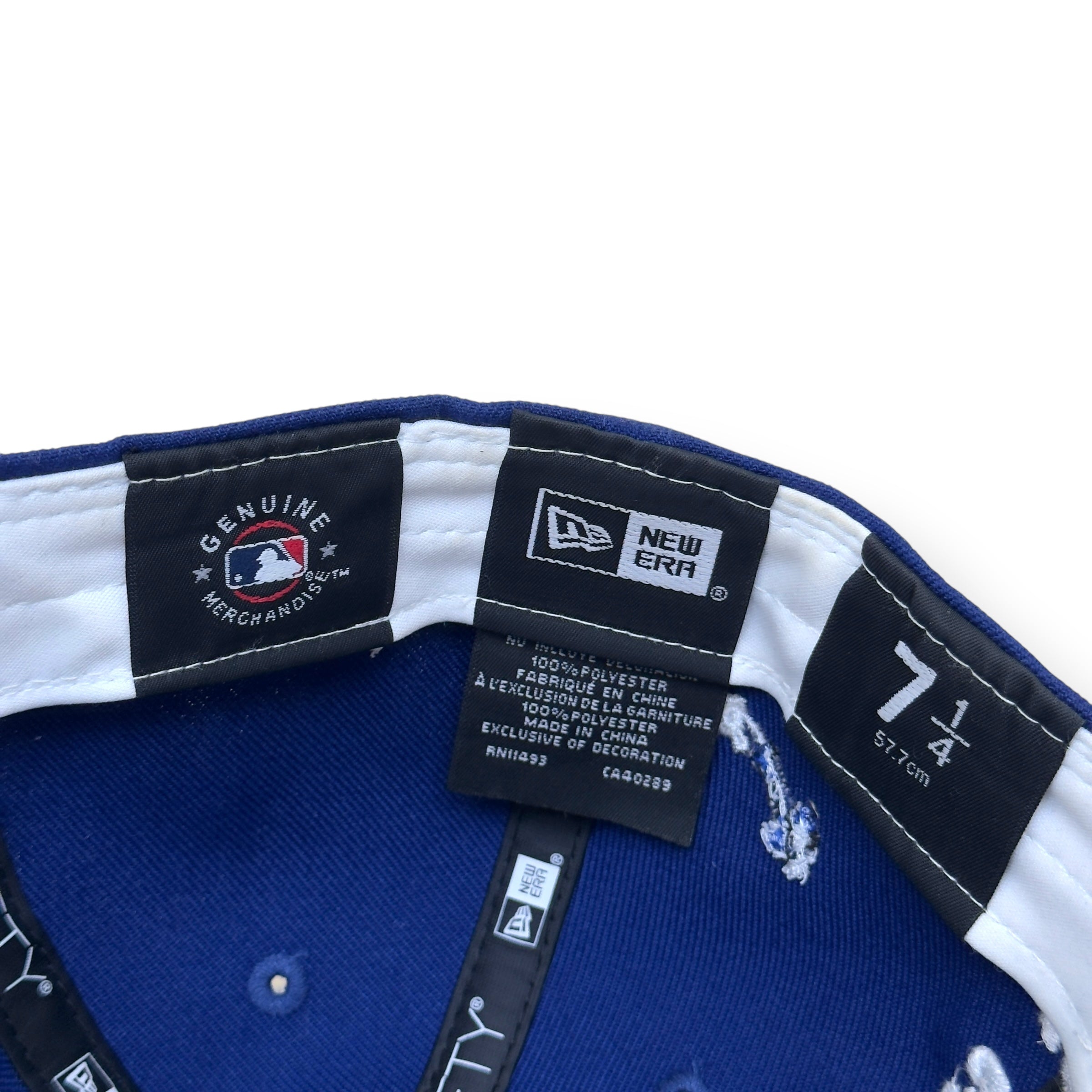 NEW ERA LOS ANGELES DODGERS PATCH 59FIFTY HAT BLUE / WHITE 7 1/4